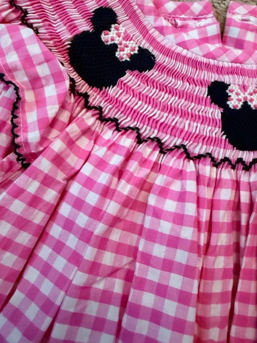 🎀 Classic Whimsy Minnie Mouse Gingham Dress | 2T